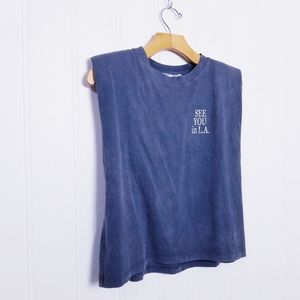 ZARA Padded Shoulder Muscle Tee T-shirt